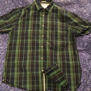 On The Road Slim Fit Green/DarkBlue Short Sleeve